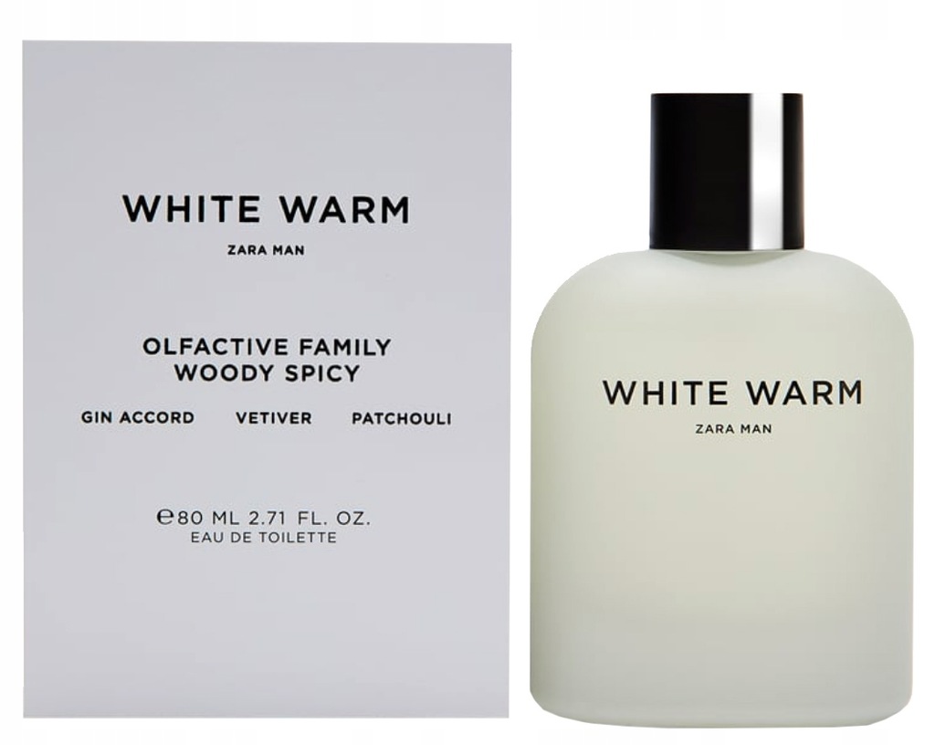 Zara Man White Warm Parfum Homme 80ml — Fragrance Douce Boisee