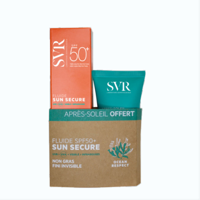 SVR Sun Secure Fluide SPF50+ et Lait Après Soleil Offert
