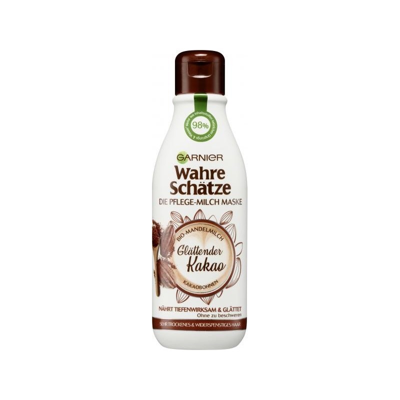 Garnier Masque Capillaire Lait Cacao Lissant 250ml — Masque Lissant Cheveux Indisciplines