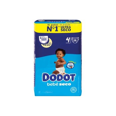 DODOT Bébé Seco Couches Taille 4 9-14 kg 58 Couches