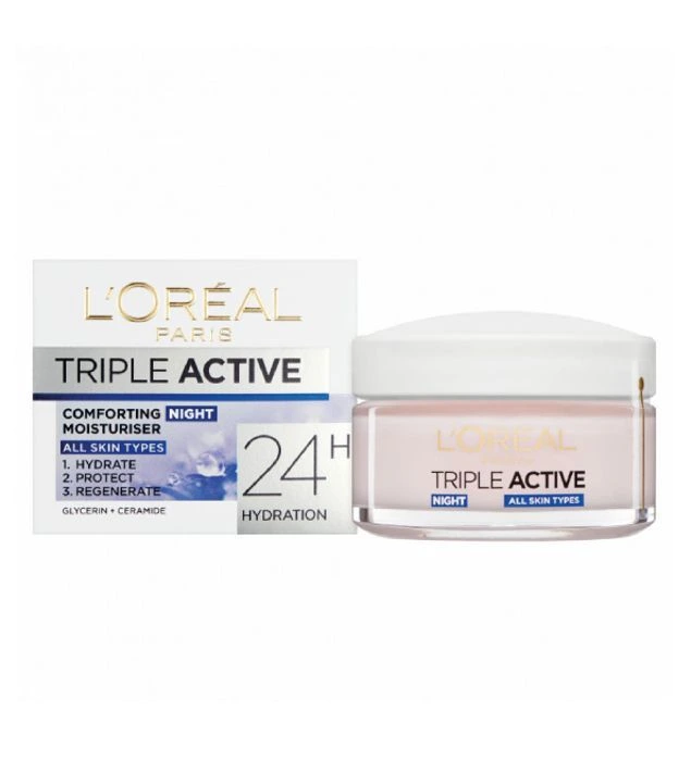 L&rsquo;Oreal Triple Active Creme Hydratante Nuit 50ml — Soin Nuit Multi-Protection