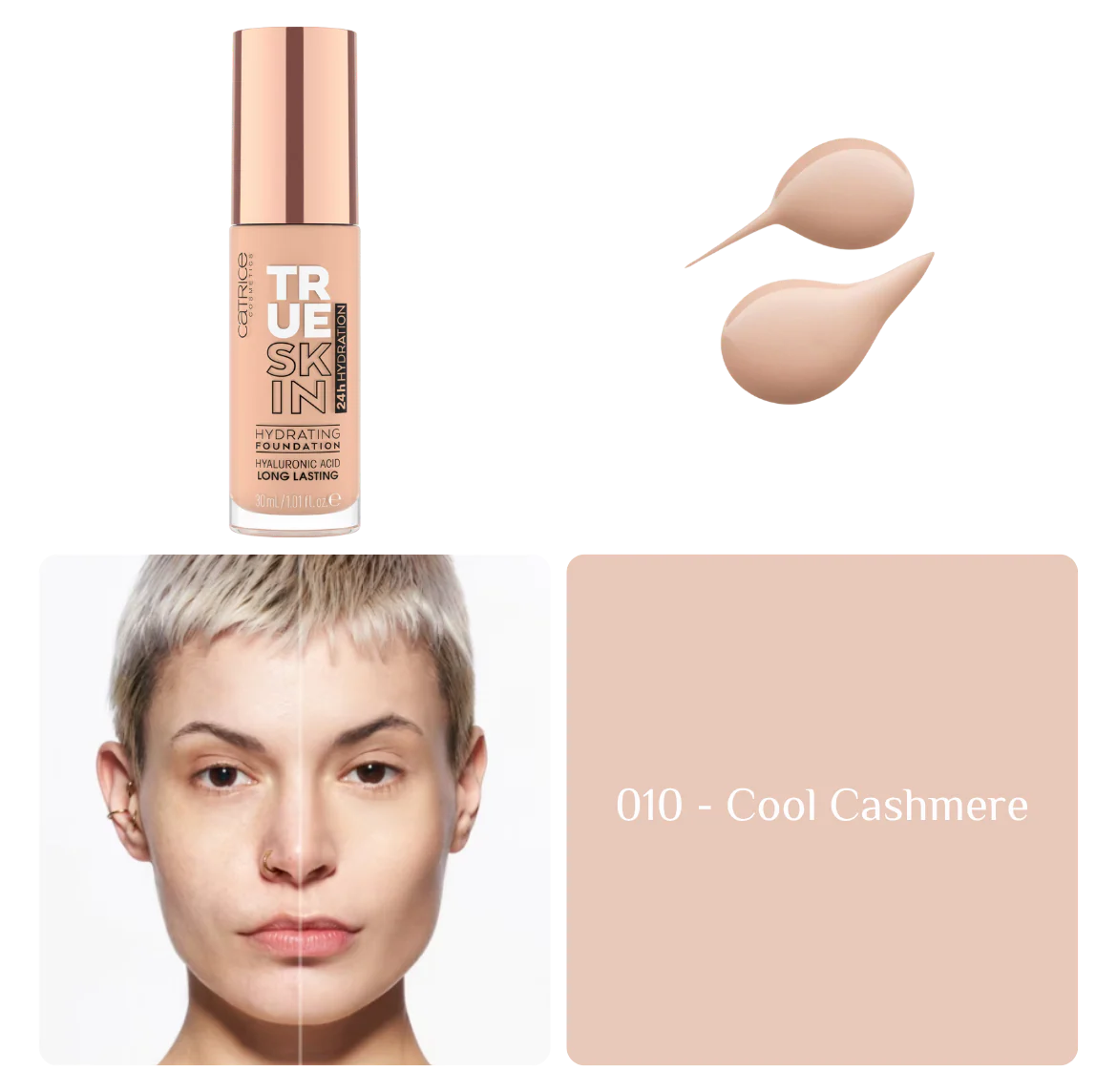 Catrice True Skin Fond de Teint Hydratant 010 — Couvrance Naturelle Peaux Ultra-Claires