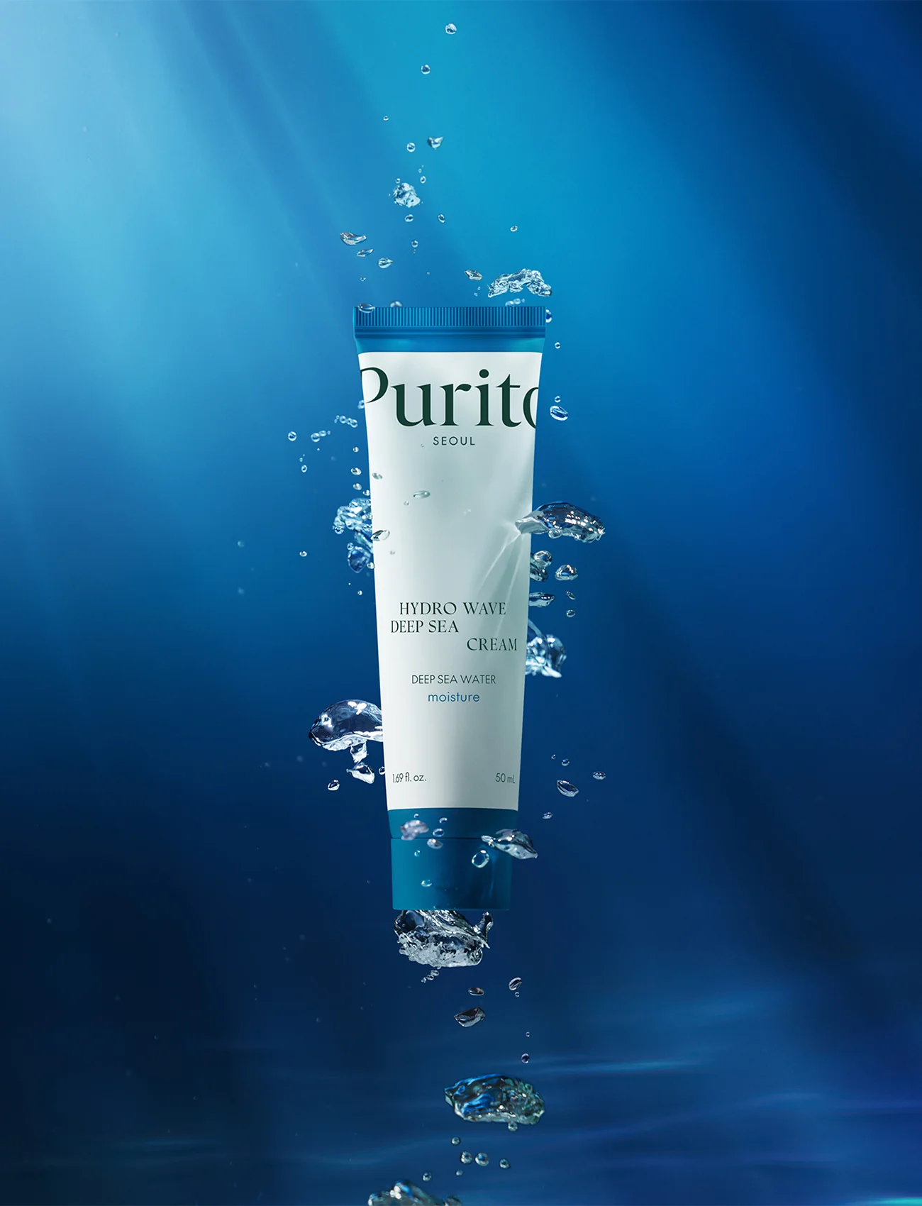 Purito Seoul Hydro Wave Deep Sea Cream 50ml — Creme Hydratante K-Beauty Mer Profonde