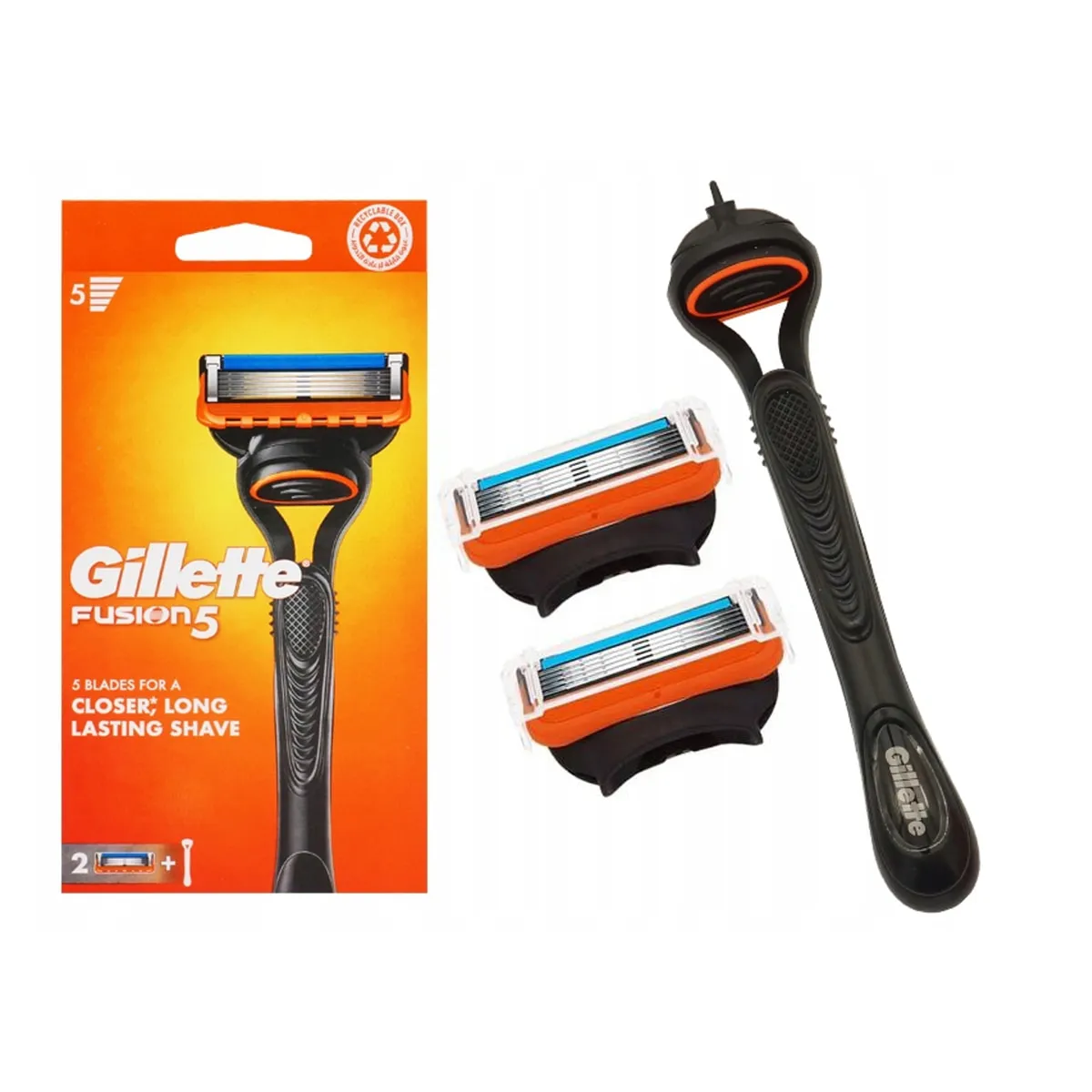 Gillette Fusion 5 Rasoir + 2 Lames de Rechange