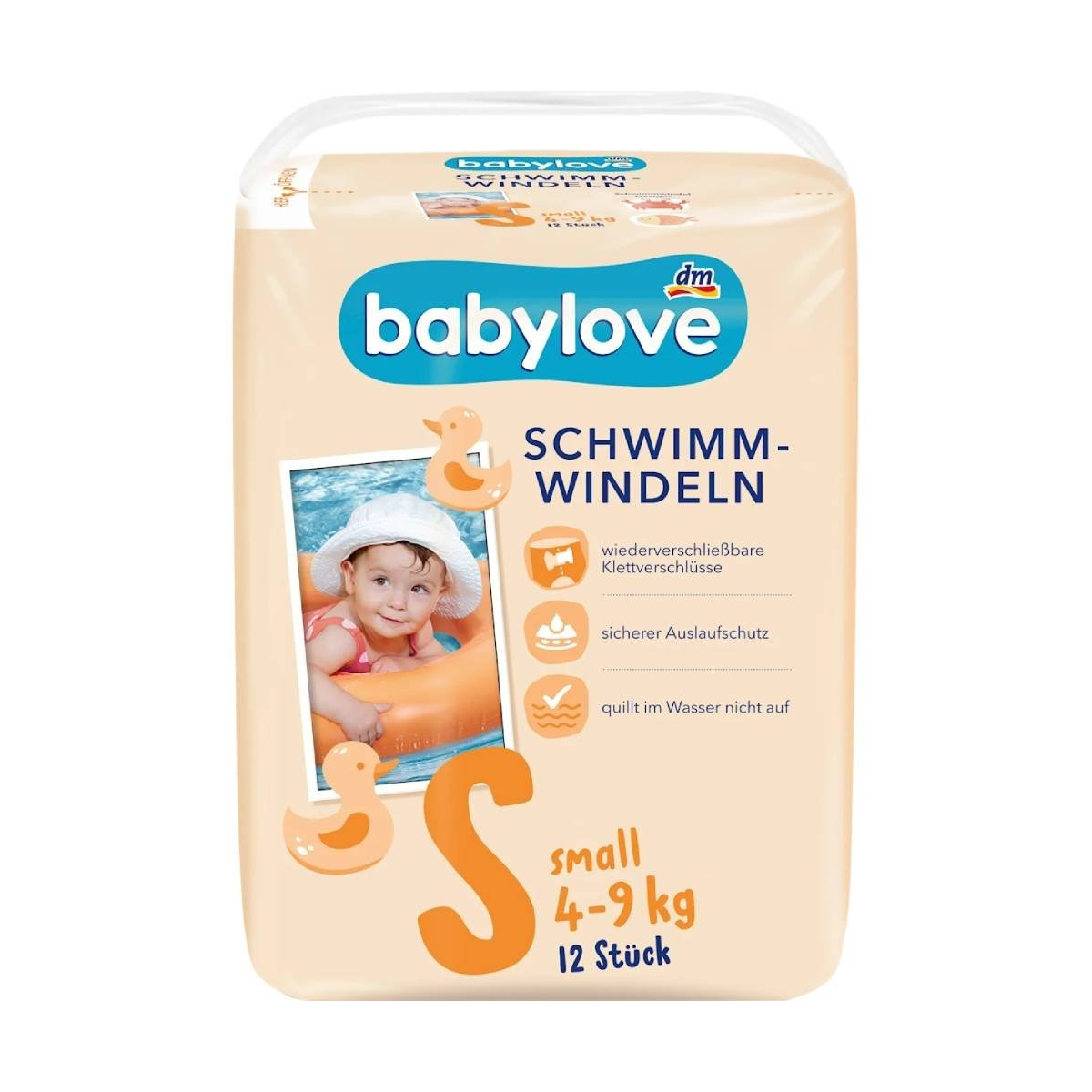 BABYLOVE Couches de bain Bébé Taille S 4-9 kg x12