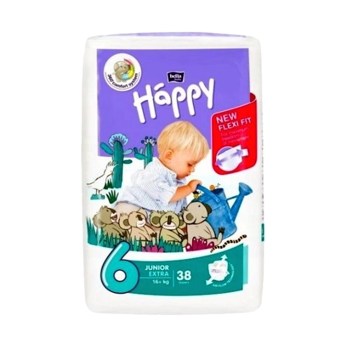 HAPPY Couches Taille 6 Junior Extra 16+ kg 38 couches